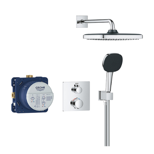 victorianplumbing, Grohe Precision Thermostat Concealed Shower System with Vitalio Comfort 250