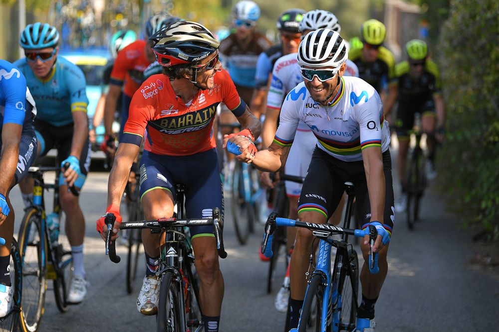 Manuele Boaro and Alejandro Valverde at Tre Valli Varesine