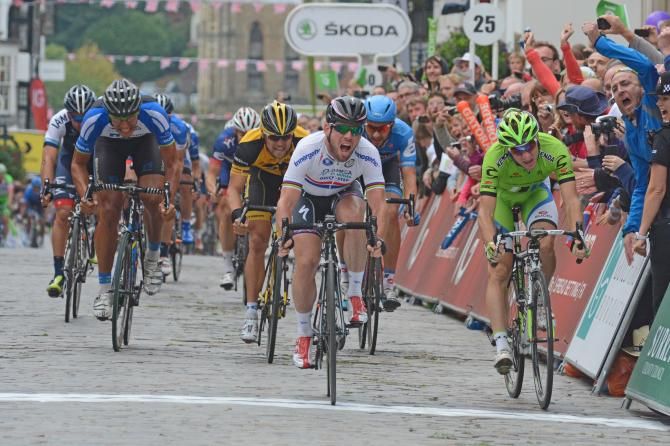 Mark Cavendish (Omega Pharma Quick Step) wins stage 7 of the Tour of Britain