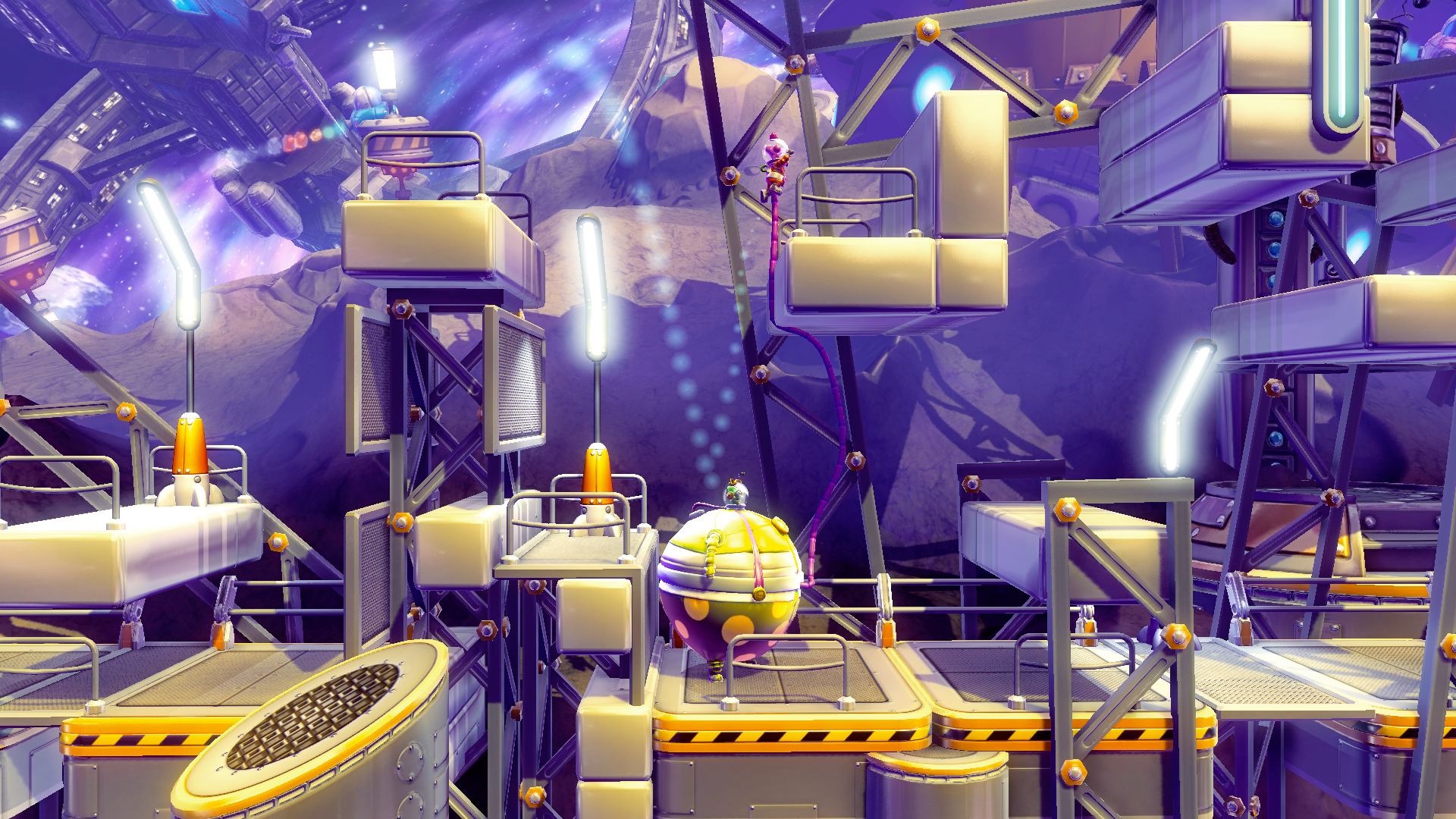 Bouncing on your inflated partner can launch you onto high platforms.