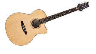 The Lifeson retains the solid spruce top of the US models but with laminated dao back and sides