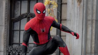 Costumed Spider-Man in No Way Home