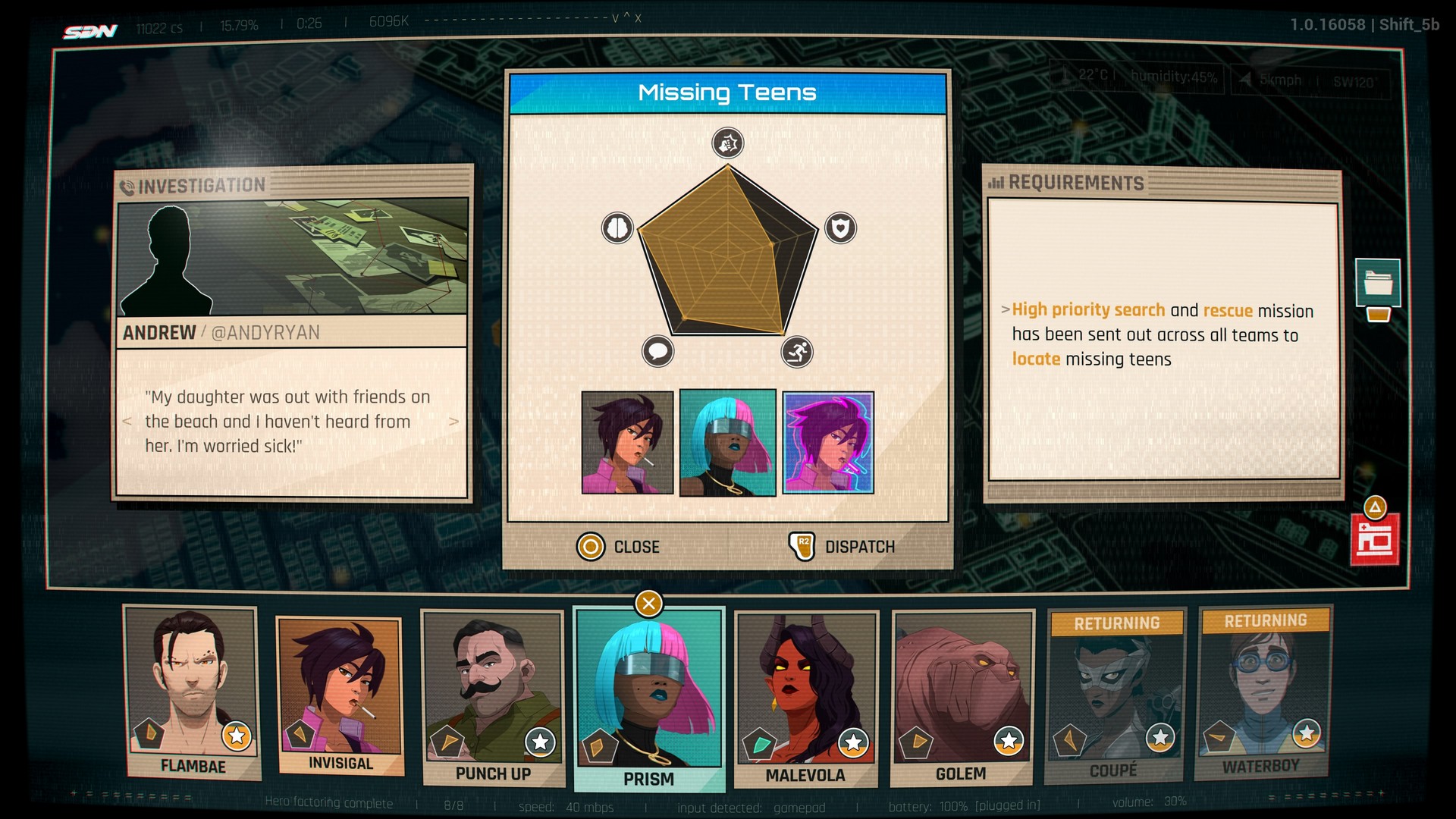 Taking on the Missing Teens missions in Dispatch by dispatching Invisigal and Prism