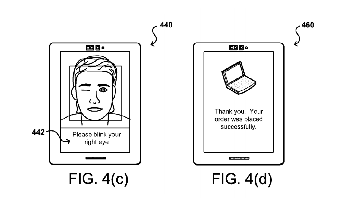 Images show how the system would let you pay with a blink.