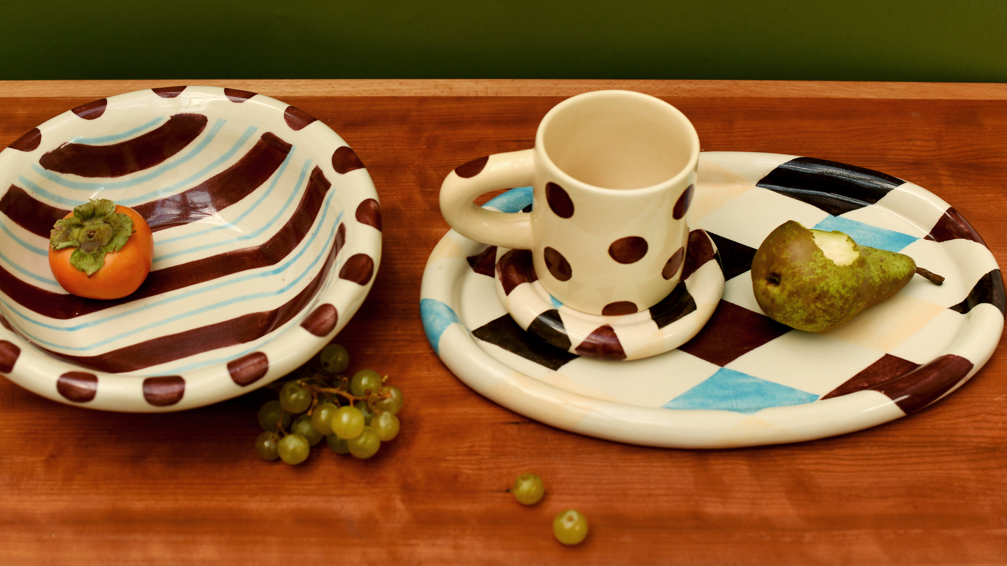 Damson Madder plate and bowl
