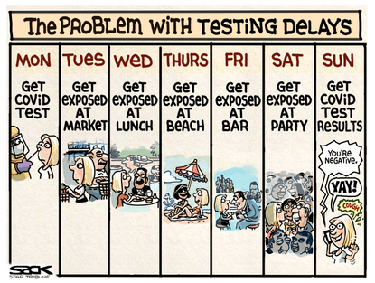 Editorial Cartoon U.S. coronavirus testing delays