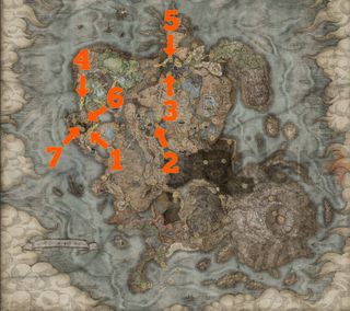 Shadow of the Erdtree Main Boss locations map