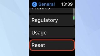 Reset Apple Watch data