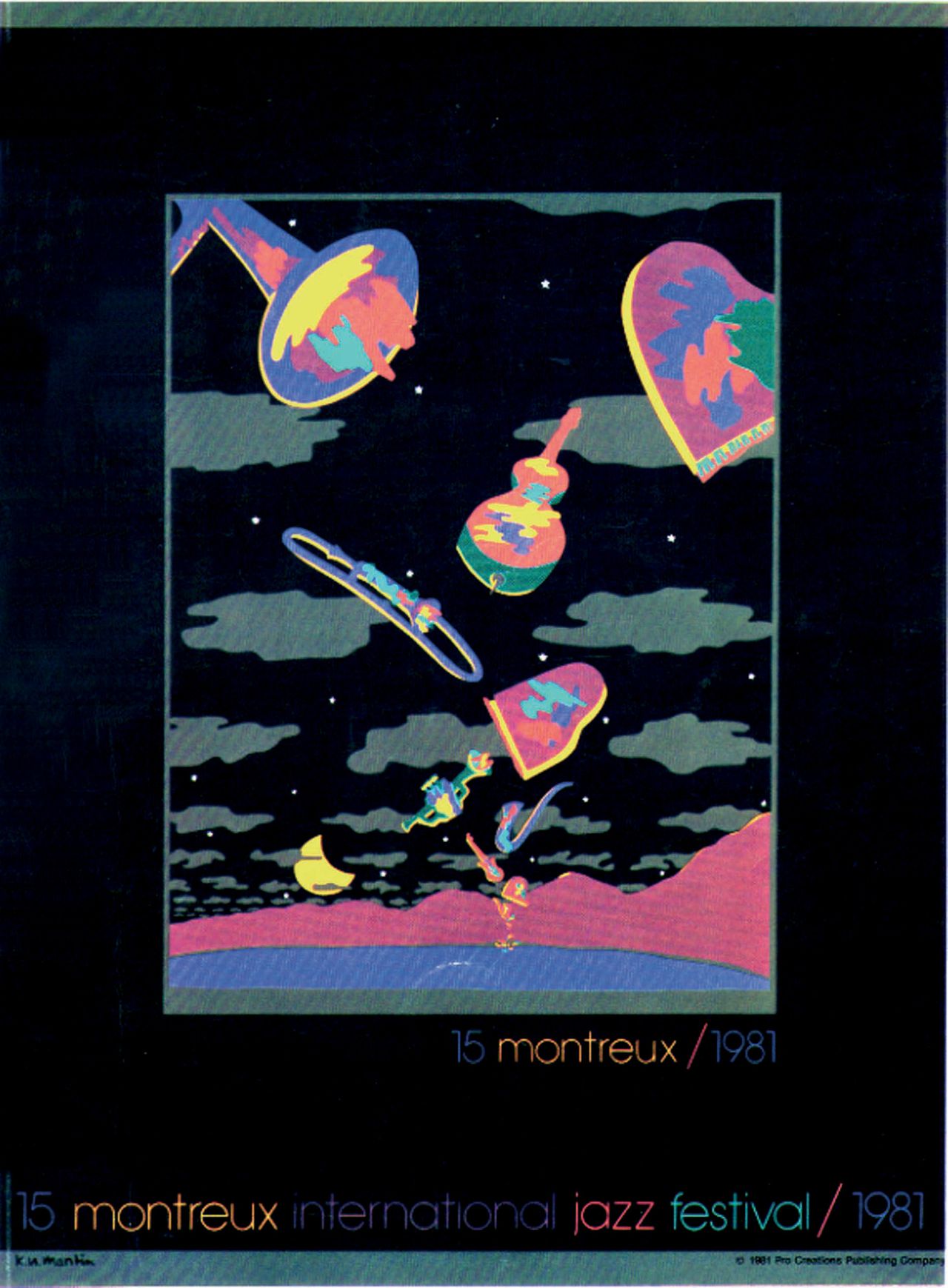 Fondation du Festival de Jazz de Montreux, 1981, artwork by K.N. Martin