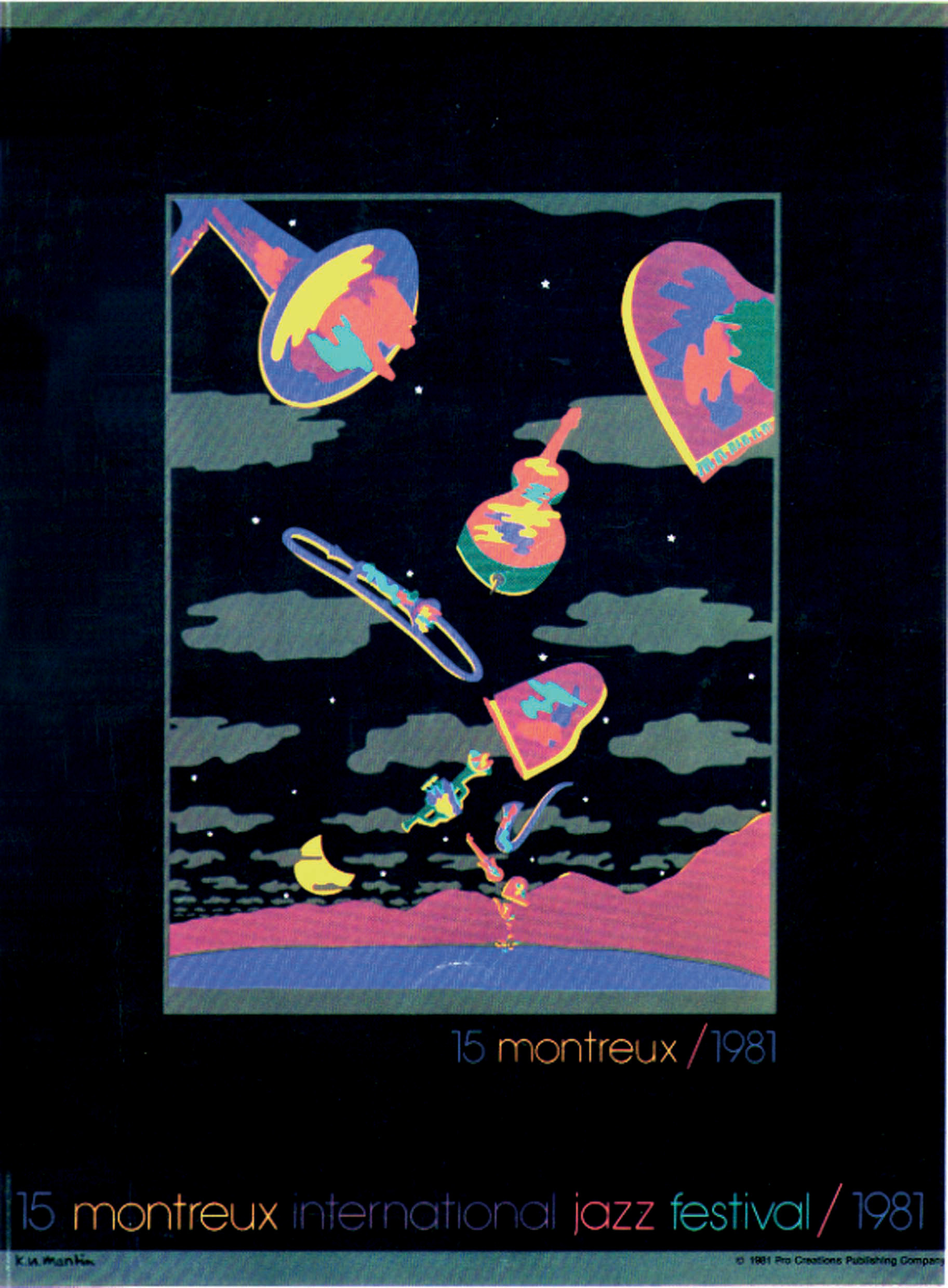 Fondation du Festival de Jazz de Montreux, 1981, artwork by K.N. Martin