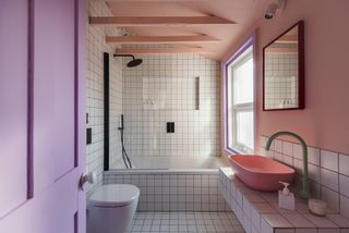 A room with lilac trim