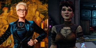 Jamie Lee Curtis and Tannis side by side