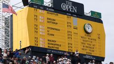 The leaderboard at The Open 