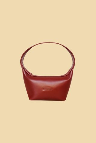 Amelia Mini Baguette | Burgundy Red