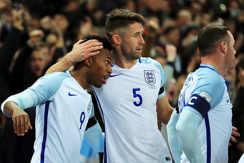 during the FIFA 2018 World Cup qualifying match between England and Scotland at Wembley Stadium on November 11, 2016 in London, England.