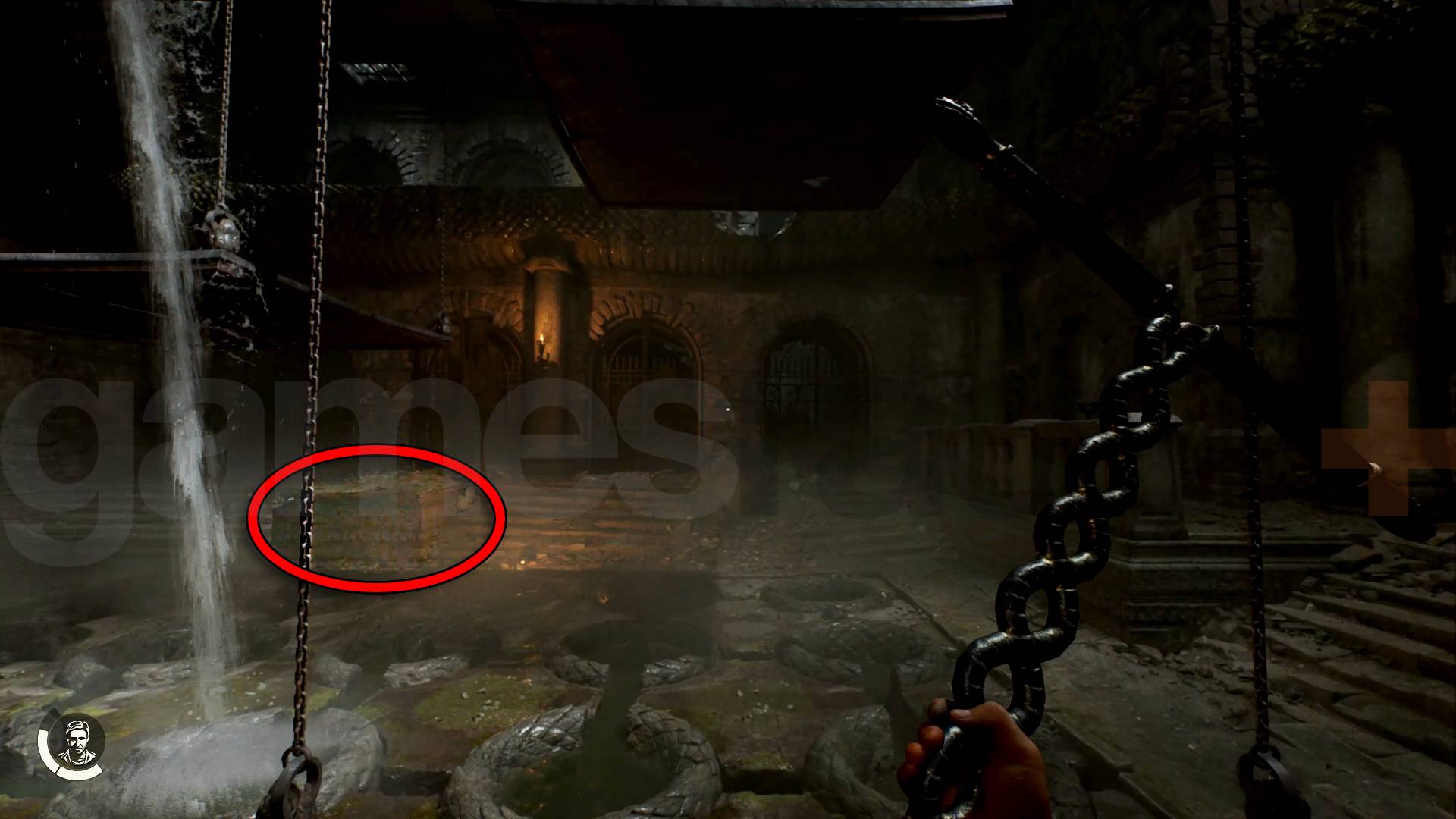 Indiana Jones serpent water puzzle