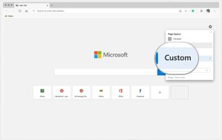 Microsoft Edge custom page