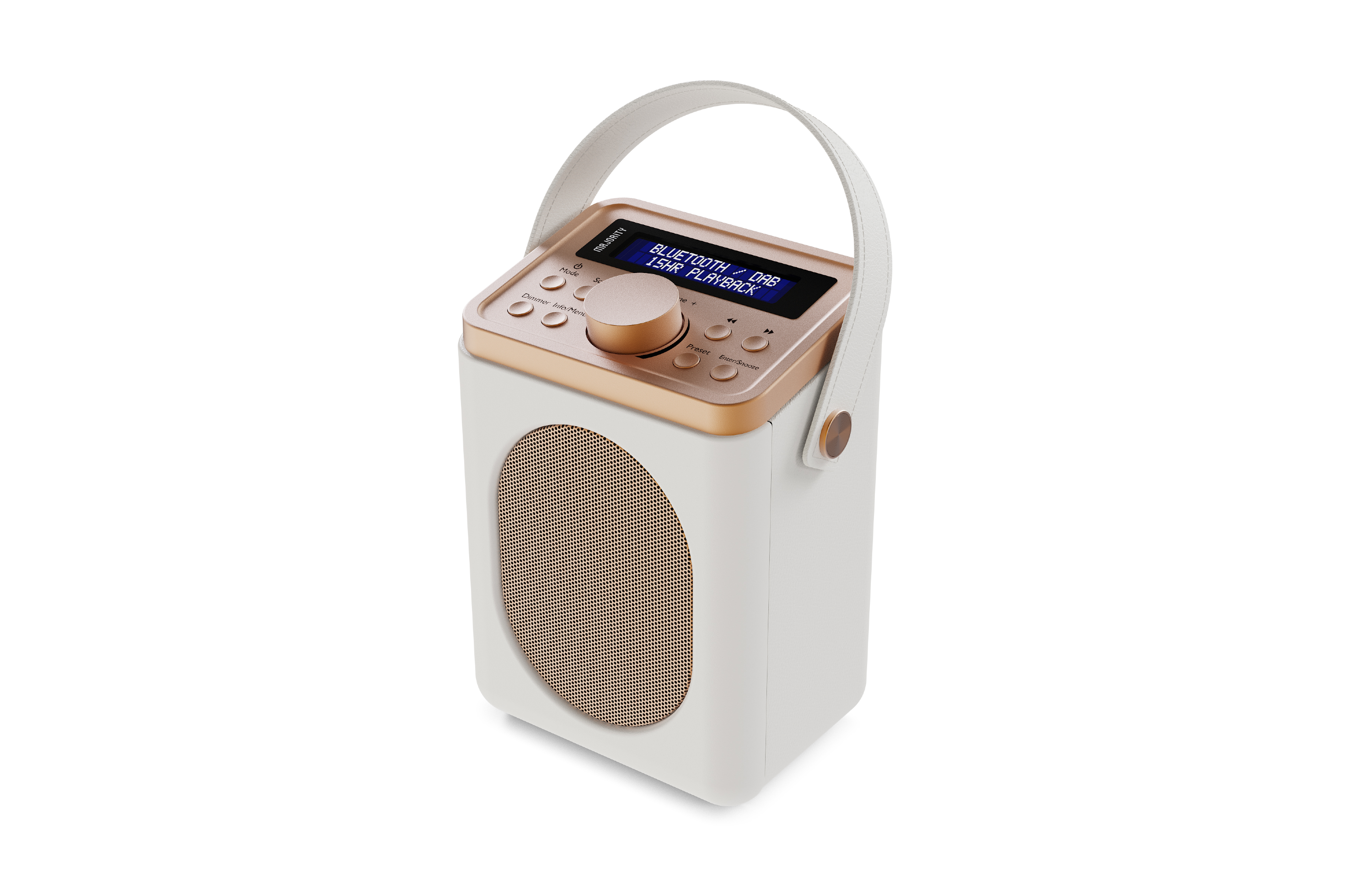 Majority Little Shelford radio in cream finish