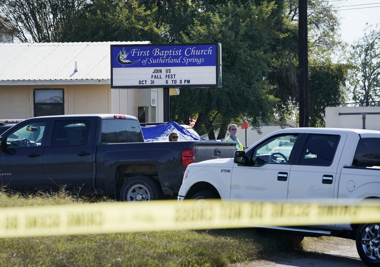 The First Baptist Church in Sutherland Springs, Texas.