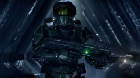 Halo: Campaign Evolved gameplay screenshot showing Master Chief in Unreal Engine 5