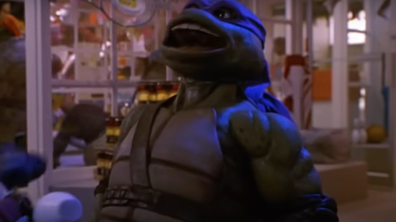 Donatello being a ninja cowboy in Teenage Mutant Ninja Turtles II: The Secret of the Ooze