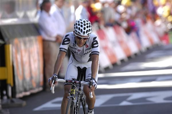 Defending Tour champion, Carlos Sastre (Cervelo TestTeam), put up a brave fight but still lost time to some of his rivals