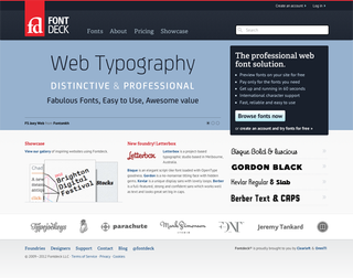 FontDeck homepage