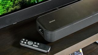 A black Sony HT-S2000 soundbar