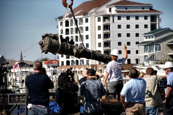 A cannon from Blackbeard&#039;s ship