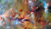 The James Webb Space Telescope Picture of the Month shows the giant molecular cloud Orion A, an area of the sky replete with star-forming clouds.