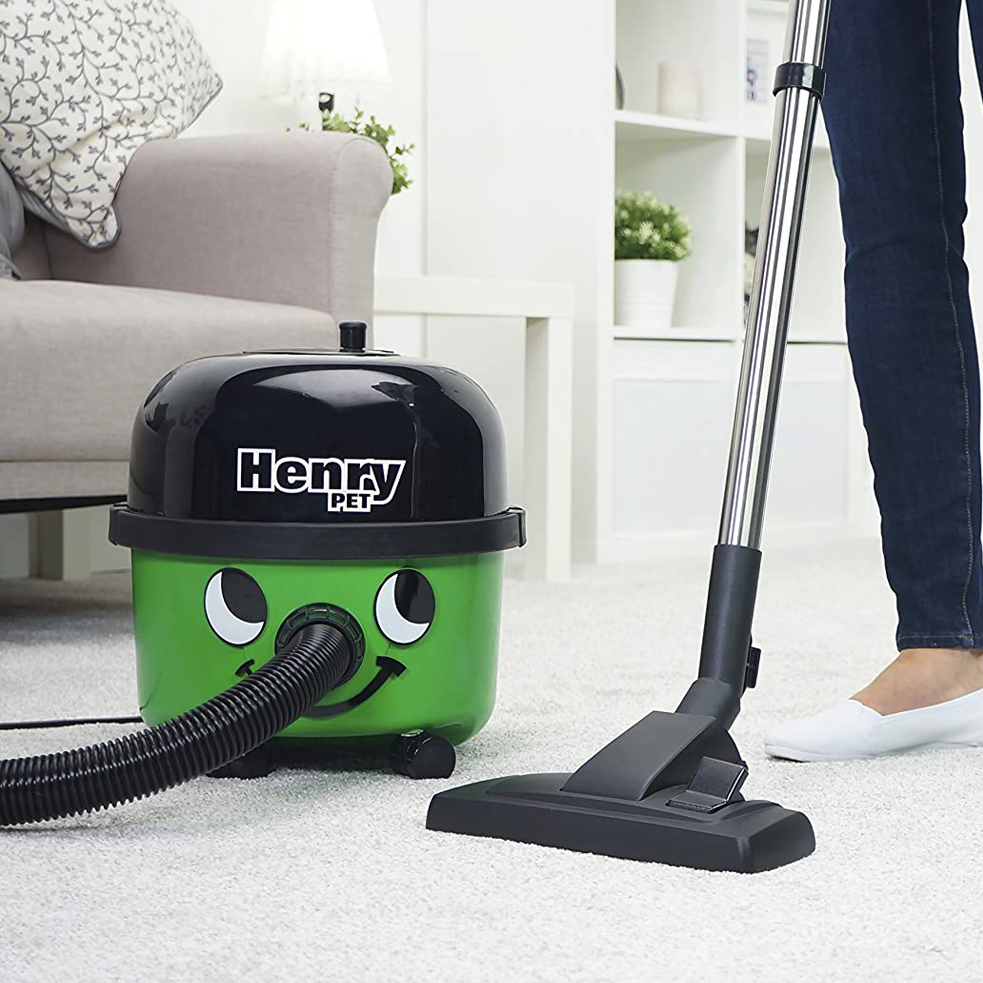 Numatic Henry HVR160 Compact Cylinder Vacuum Cleaner - Green