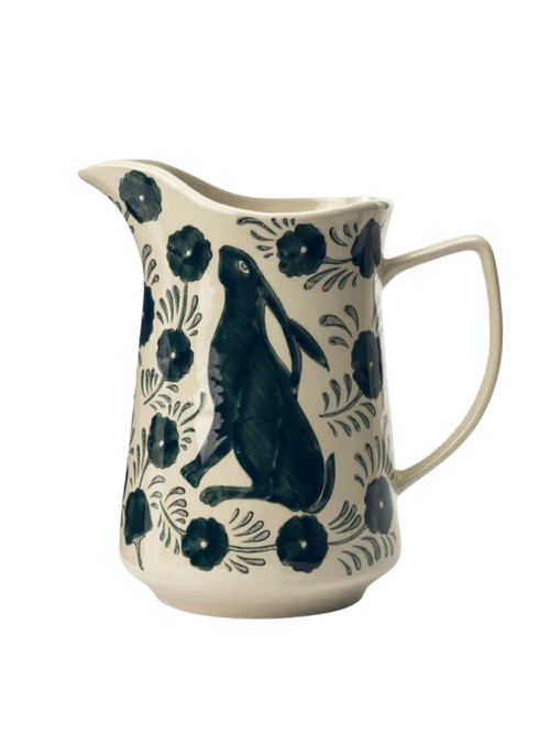 Hand-Painted Floral Pitcher