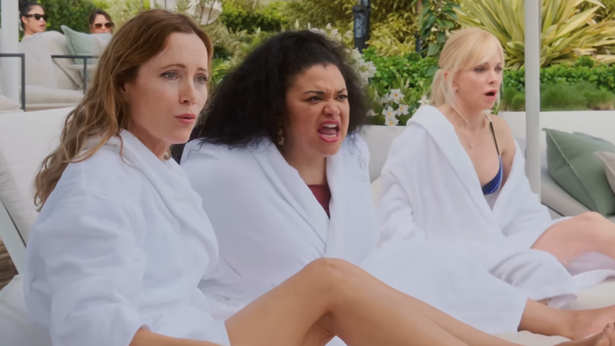 Leslie Mann, Michelle Buteau and Anna Faris are shown in the trailer for Spa Weekend.