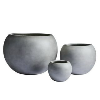 Gray Fiberstone Planter