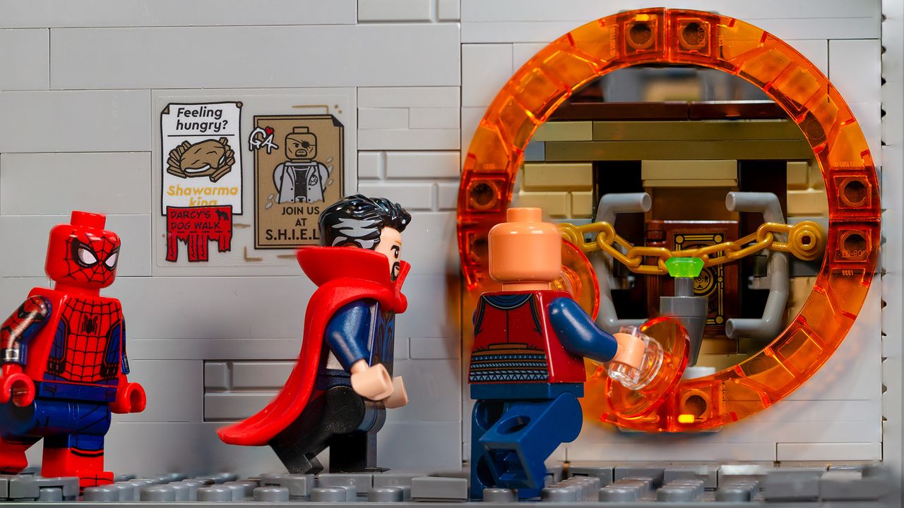 Wong opens a portal to the Book of Cagliostro.