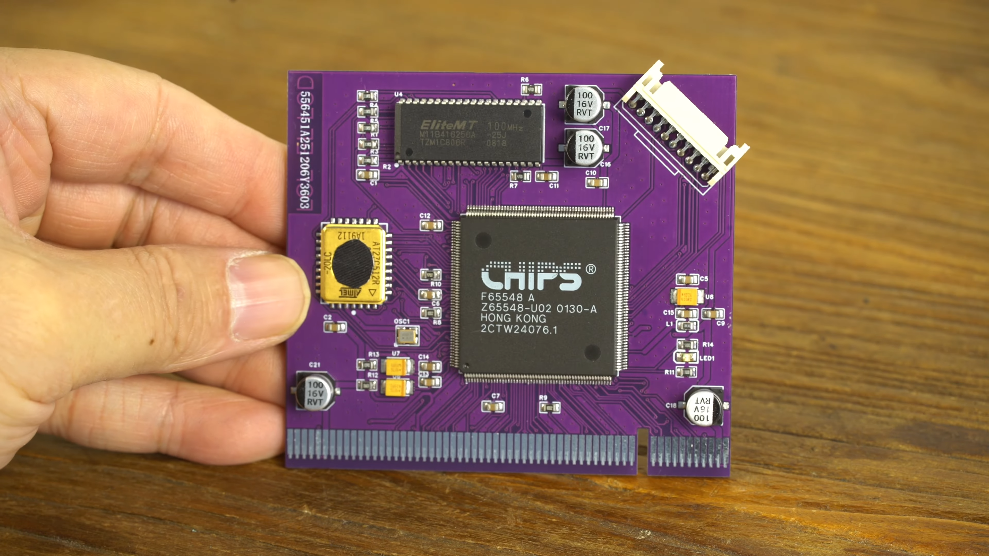 The custom graphics adapter powering the giant Game Boy with an electroluminscent screen