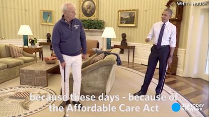Bill Murray and President Obama play golf, talk ObamaCare