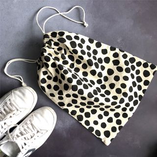 white spot drawstring bags for shoe storage