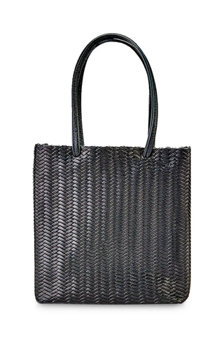 70s Fashion Trends 2023 | GiGi New York Mini Sydney Woven Leather Shopper