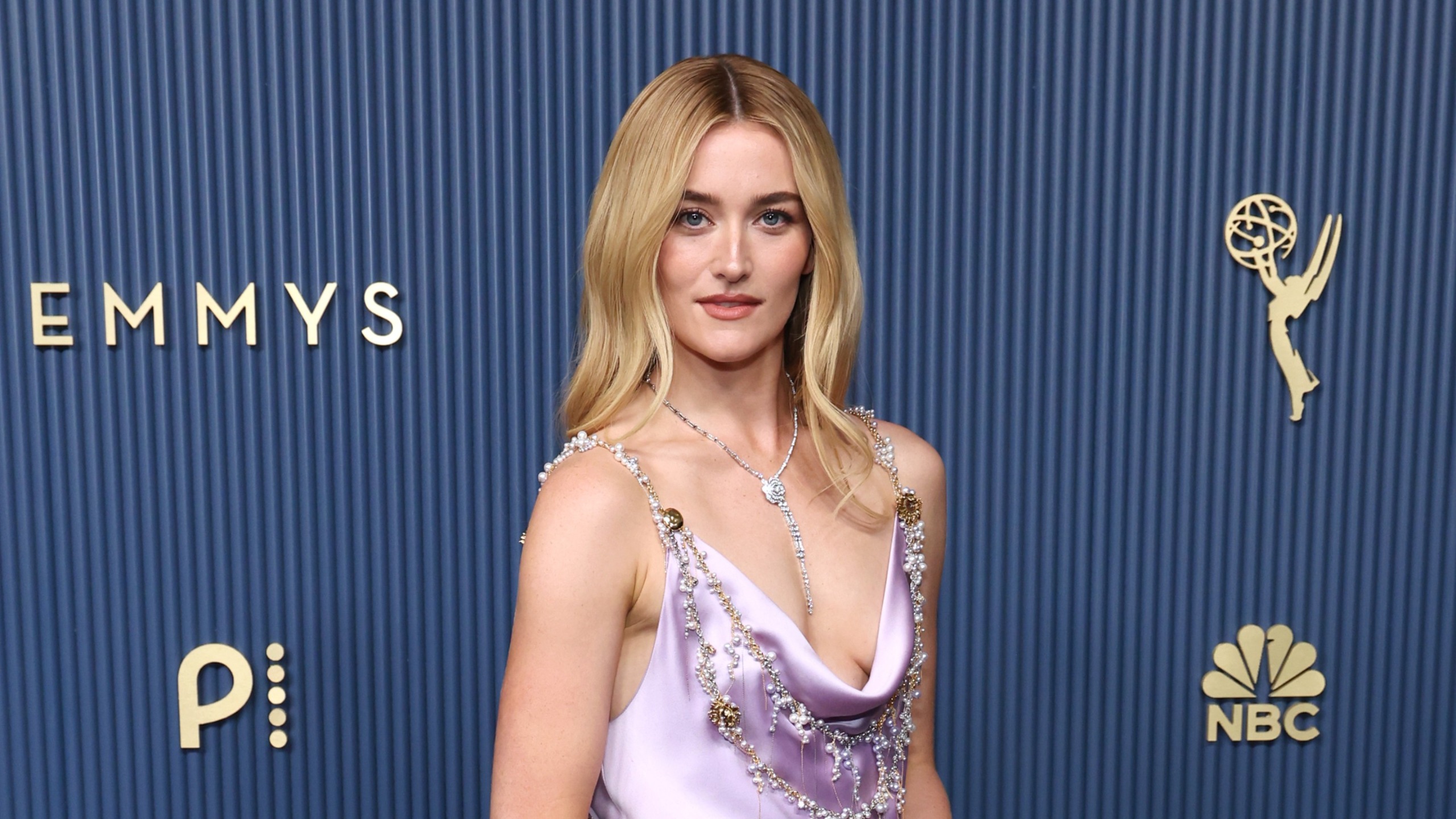 sarah pidgeon wears purple chanel-dress-emmys-2026-red-carpet