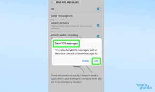 how to use sos emergency features - samsung send sos