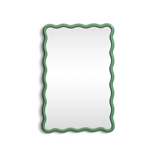 Green wavy mirror