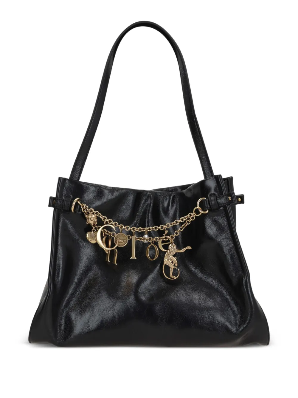 Chloé Charms Embellished Leather Tote Bag | One Size