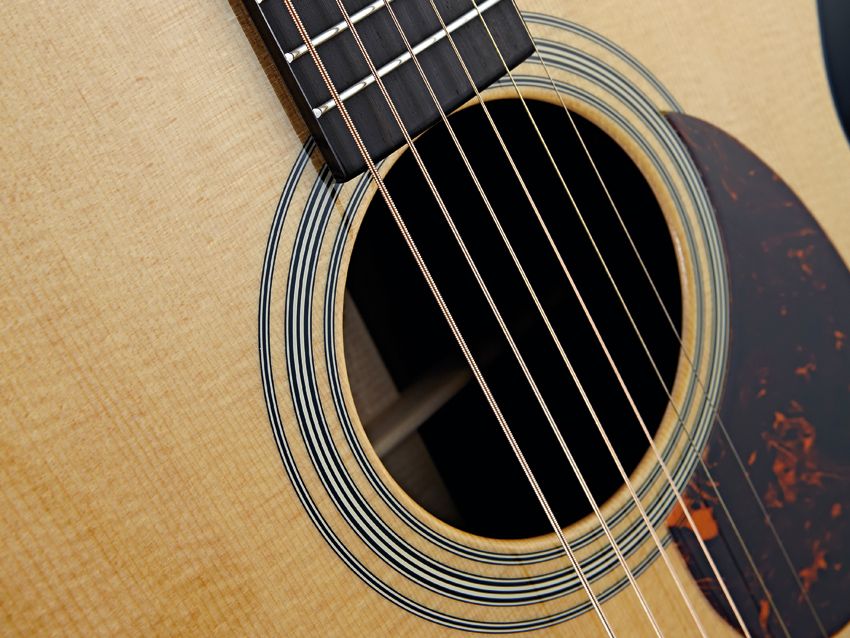 A tortoiseshell pickguard is one of the subtle tweaks Martin has applied to the new, improved OM-21.