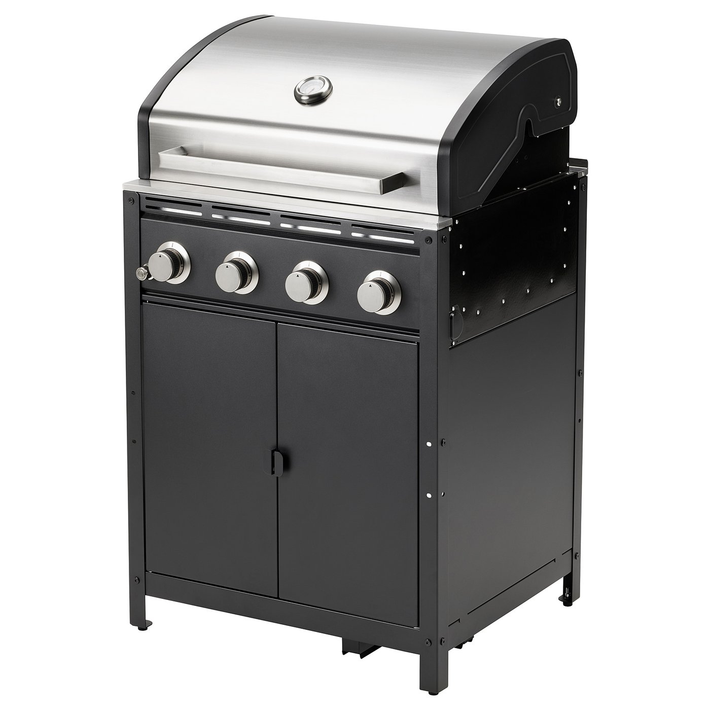 Grillsk&amp;Auml;r Gas Barbecue - Black/stainless Steel Outdoor 72x61 Cm