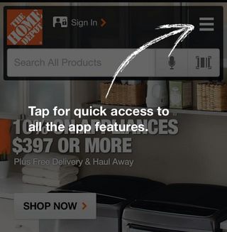 The hamburger icon probably still needs a callout, as seen on the Home Depot app. It may not help though: people quickly tap out of animated tours