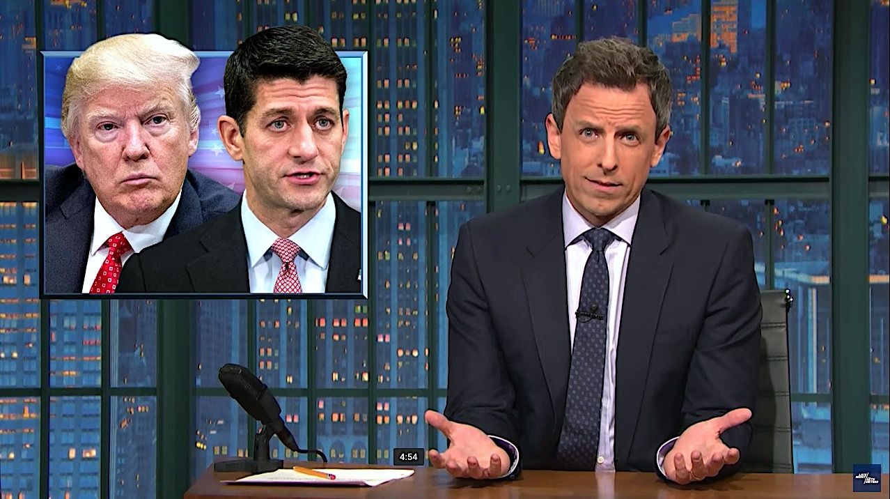 Seth Meyers mocks GOP health-care pain