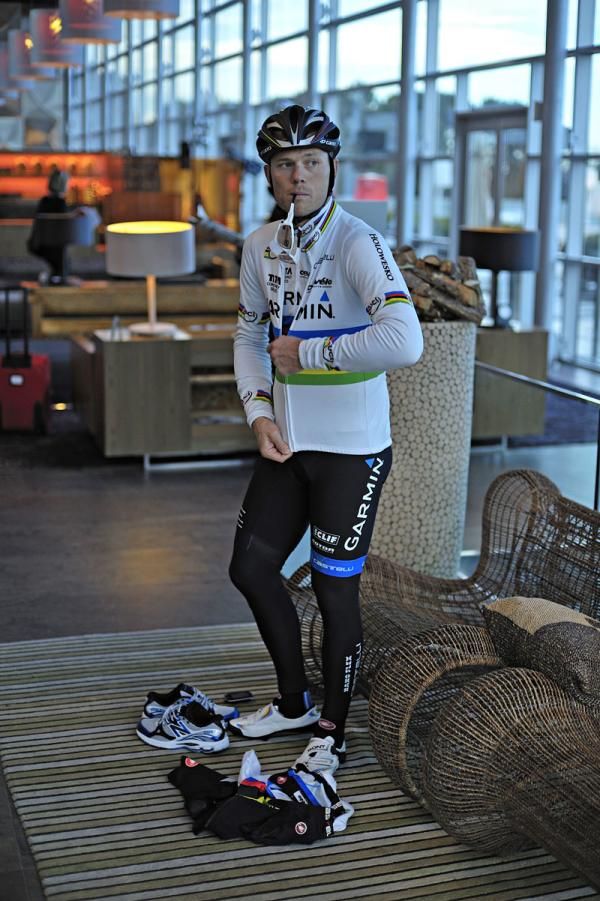 Thor Hushovd doesn't seem too keen on training