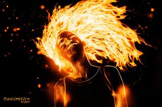 flaming photo manipulation