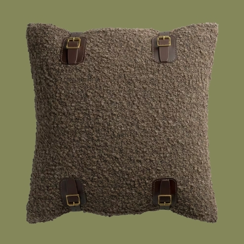 De Le Cuona, De Le Cuona Wool-Blend Attenborough Buckle Cushion (45cm X 45cm)